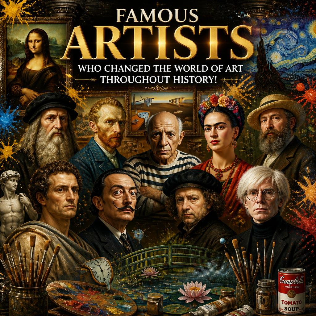 Famous Artists Who Changed the World of Art Throughout History!
